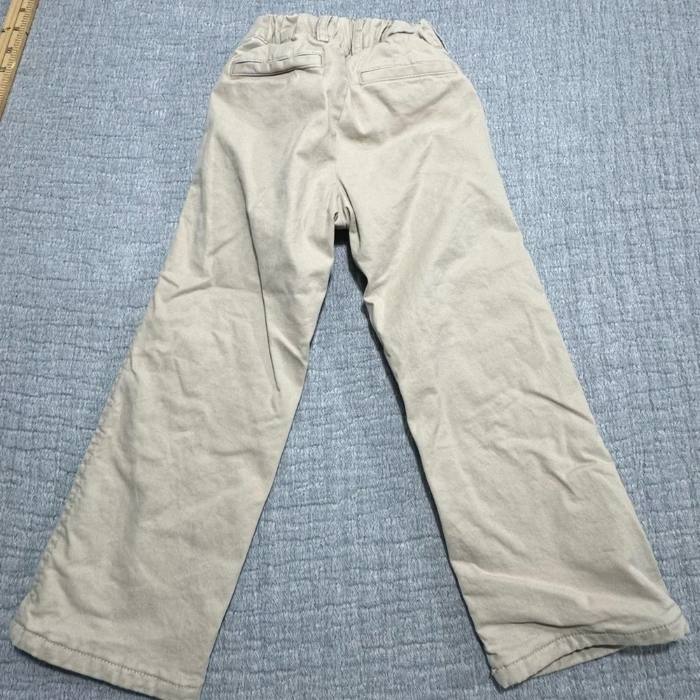 Gap 90s Loose Line Plaid Fleece Lined Khaki Pants‎ Boys Size 4 Years Toddler